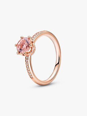 Pandora Pink Sparkling Crown Solitaire Ring